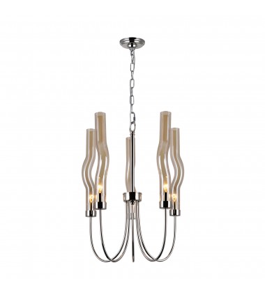  Meduse 5 Light Chandelier With Polished Nickel Finish (1203P16-5-613) - CWI