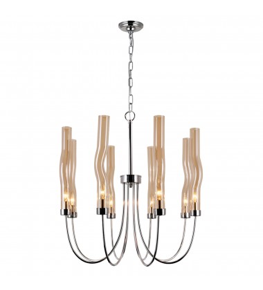 Meduse 8 Light Chandelier With Polished Nickel Finish (1203P21-8-613) - CWI Meduse 8 Light Chandelier With Polished Nickel Finish (1203P21-8-613) - CWI