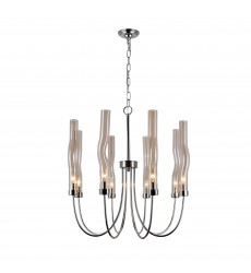  Meduse 8 Light Chandelier With Polished Nickel Finish (1203P21-8-613) - CWI