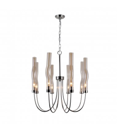 Meduse 8 Light Chandelier With Polished Nickel Finish (1203P21-8-613) - CWI Meduse 8 Light Chandelier With Polished Nickel Finish (1203P21-8-613) - CWI