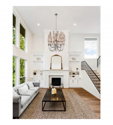Meduse 22 Light Chandelier With Polished Nickel Finish (1203P29-22-613) - CWI Meduse 22 Light Chandelier With Polished Nickel Finish (1203P29-22-613) - CWI