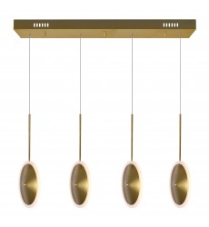 Ovni LED Island/Pool Table Chandelier With Brass Finish (1204P30-4-625) - CWI  Ovni LED Island/Pool Table Chandelier With Brass Finish (1204P30-4-625) - CWI