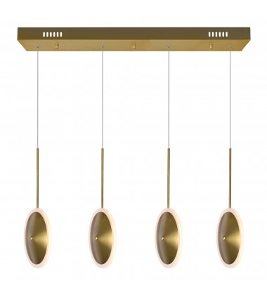 Ovni LED Island/Pool Table Chandelier With Brass Finish (1204P30-4-625) - CWI  Ovni LED Island/Pool Table Chandelier With Brass Finish (1204P30-4-625) - CWI