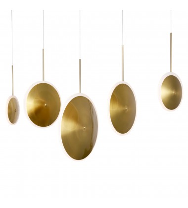 Ovni LED Island/Pool Table Chandelier With Brass Finish (1204P43-5-625) - CWI  Ovni LED Island/Pool Table Chandelier With Brass Finish (1204P43-5-625) - CWI
