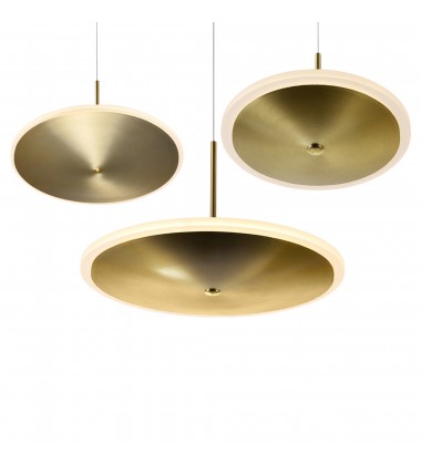  Ovni LED Island/Pool Table Chandelier With Brass Finish (1204P43-5-625-A) - CWI
