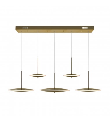 Ovni LED Island/Pool Table Chandelier With Brass Finish (1204P43-5-625-A) - CWI
