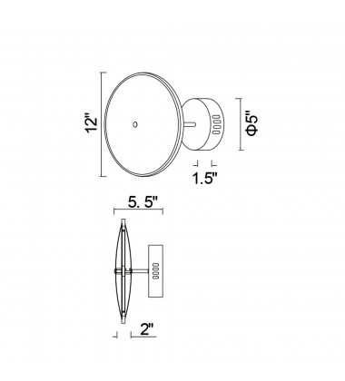 Ovni LED Sconce With Brass Finish (1204W12-1-625) - CWI  Ovni LED Sconce With Brass Finish (1204W12-1-625) - CWI