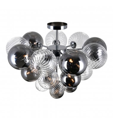  Pallocino 10 Light Flush Mount With Chrome Finish (1205C25-10-601) - CWI
