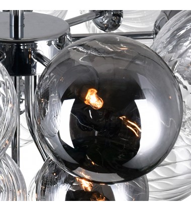  Pallocino 10 Light Flush Mount With Chrome Finish (1205C25-10-601) - CWI