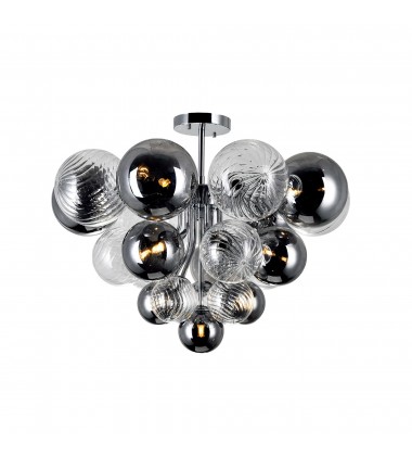  Pallocino 10 Light Flush Mount With Chrome Finish (1205C25-10-601) - CWI