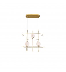 Orbit 3 Light Chandelier With Medallion Gold Finish (1209P20-3-169) - CWI  Orbit 3 Light Chandelier With Medallion Gold Finish (1209P20-3-169) - CWI