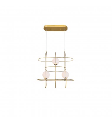 Orbit 3 Light Chandelier With Medallion Gold Finish (1209P20-3-169) - CWI  Orbit 3 Light Chandelier With Medallion Gold Finish (1209P20-3-169) - CWI
