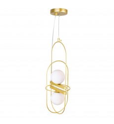Orbit 2 Light Pendant With Medallion Gold Finish (1209P7-2-169) - CWI  Orbit 2 Light Pendant With Medallion Gold Finish (1209P7-2-169) - CWI