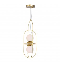 Orbit 2 Light Pendant With Medallion Gold Finish (1209P7-2-169) - CWI  Orbit 2 Light Pendant With Medallion Gold Finish (1209P7-2-169) - CWI