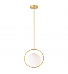  Celeste 1 Light Mini Pendant With Medallion Gold Finish (1212P14-1-169) - CWI
