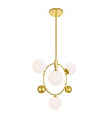  Celeste 4 Light Pendant With Medallion Gold Finish (1212P16-4-169) - CWI