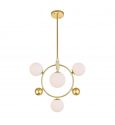  Celeste 4 Light Pendant With Medallion Gold Finish (1212P16-4-169) - CWI