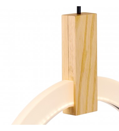  LED Pendant with White Oak Finish (1214P16-1-236) - CWI Lighting
