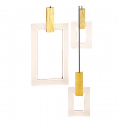  Anello LED Island/Pool Table Chandelier With White Oak Finish (1214P48-6-236-A-RC) - CWI