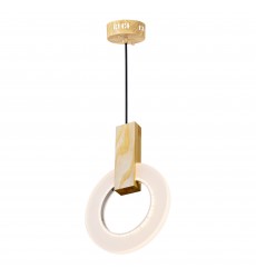  CWI-Anello LED Mini Pendant With White Oak Finish (1214P8-1-236)