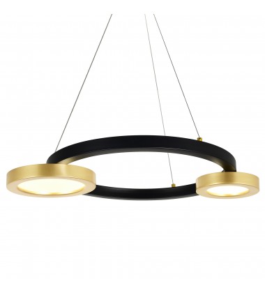  Deux Lunes LED Chandelier With Sun Gold & Black Finish (1215P20-2-625) - CWI