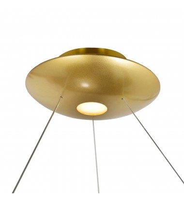  Deux Lunes LED Chandelier With Sun Gold & Black Finish (1215P20-2-625) - CWI