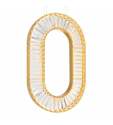  Bjoux LED Chandelier With Sun Gold Finish (1219P19-1-625-O) - CWI