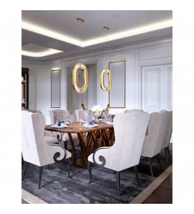  Bjoux LED Chandelier With Sun Gold Finish (1219P19-1-625-O) - CWI