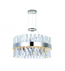  Glace LED Chandelier With Chrome Finish (1220P24-601) - CWI
