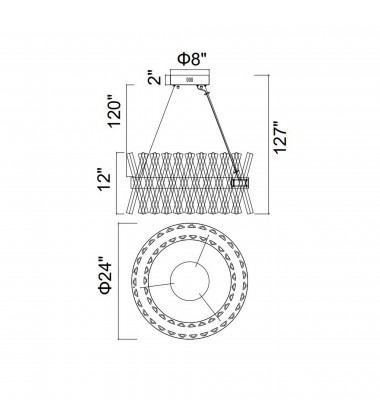 Glace LED Chandelier With Chrome Finish (1220P24-601) - CWI Glace LED Chandelier With Chrome Finish (1220P24-601) - CWI