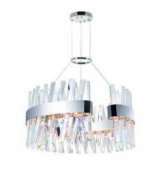  Glace LED Chandelier With Chrome Finish (1220P24-601-C) - CWI