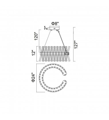 Glace LED Chandelier With Chrome Finish (1220P24-601-C) - CWI Glace LED Chandelier With Chrome Finish (1220P24-601-C) - CWI