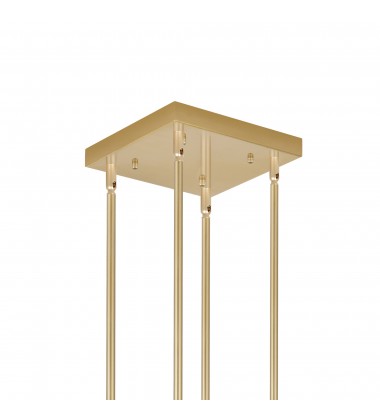  Pipes 16 Light Chandelier With Sun Gold Finish (1221P20-16-625) - CWI