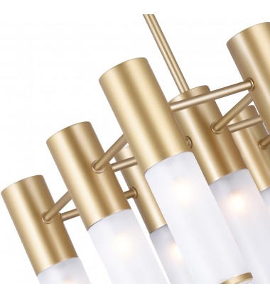  Pipes 21 Light Island/Pool Table Chandelier With Sun Gold Finish (1221P38-21-625) - CWI