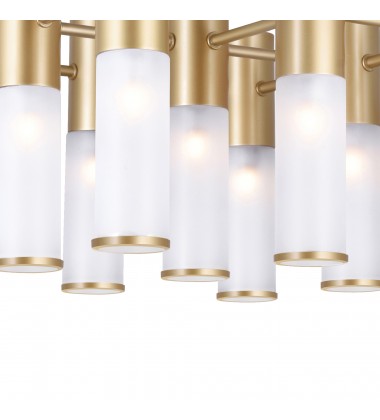  Pipes 21 Light Island/Pool Table Chandelier With Sun Gold Finish (1221P38-21-625) - CWI