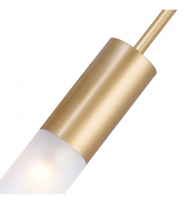  Pipes 1 Light Mini Pendant With Sun Gold Finish (1221P5-1-625) - CWI