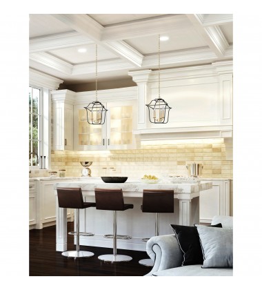  Tudor 3 Light Pendant With Satin Gold & Black Finish (1223P12-3-602) - CWI