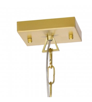  Tudor 6 Light Chandelier With Satin Gold & Black Finish (1223P20-6-602) - CWI