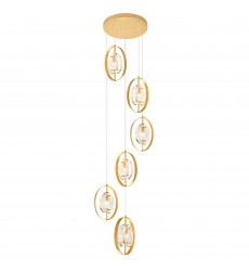 Iris 6 Light Pendant With Sun Gold Finish (1224P21-6-625) - CWI