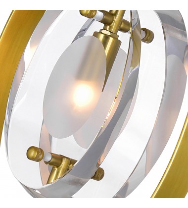  Iris 3 Light Island/Pool Table Chandelier With Brass Finish (1224P22-3-625) - CWI