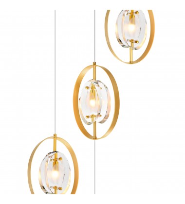  Iris 9 Light Pendant With Sun Gold Finish (1224P24-9-625) - CWI