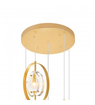  Iris 9 Light Pendant With Sun Gold Finish (1224P24-9-625) - CWI