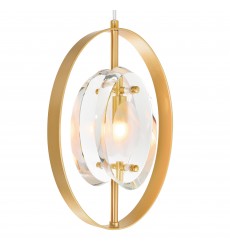  Iris 1 Light Mini Pendant With Sun Gold Finish (1224P8-1-625) - CWI