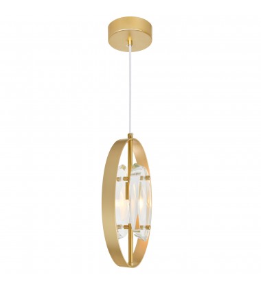  Iris 1 Light Mini Pendant With Sun Gold Finish (1224P8-1-625) - CWI