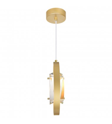  Iris 1 Light Mini Pendant With Sun Gold Finish (1224P8-1-625) - CWI
