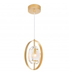 Iris 1 Light Mini Pendant With Sun Gold Finish (1224P8-1-625) - CWI