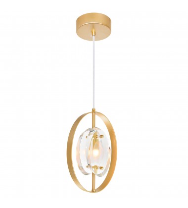  Iris 1 Light Mini Pendant With Sun Gold Finish (1224P8-1-625) - CWI