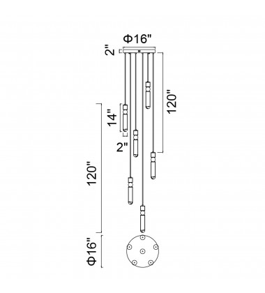 Chime LED Pendant With Polished Nickel Finish (1225P16-6-613) - CWI Chime LED Pendant With Polished Nickel Finish (1225P16-6-613) - CWI