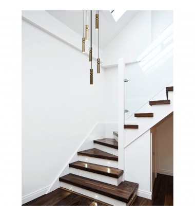  Chime LED Pendant With Brass Finish (1225P16-6-625) - CWI