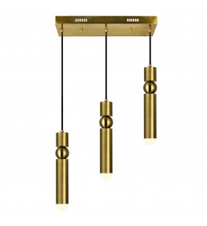  Chime LED Island/Pool Table Chandelier With Brass Finish (1225P20-3-625) - CWI